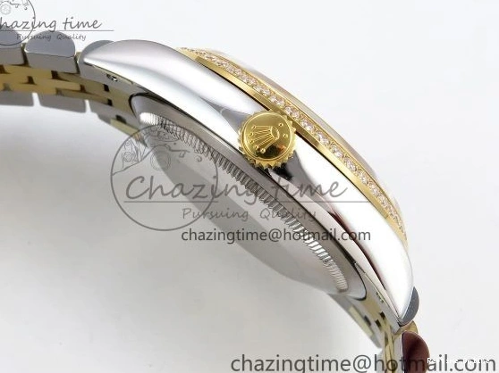 0223 Minimalist DateJust 36 SS 126283rbr VSF 1:1 Best Edition 904L Steel YG Textured Dial on Jubilee Bracelet VS 1378